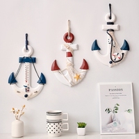 Crochet décoratif en bois de style méditerranéen de 33 cm avec motif sculpté et gravé pour la décoration de la maison