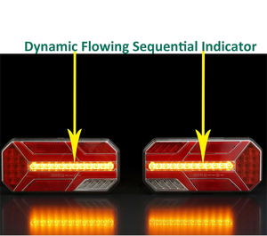 Emark phê duyệt hình chữ nhật đa chức năng dừng đuôi bật tín hiệu đảo ngược và đèn sương mù phía sau gắn dọc - Product Image 5