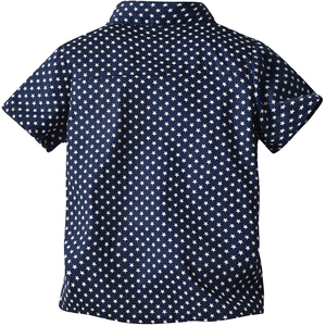 Conjuntos de Ropa de Verano para Niños, Camisa con Estampado de Estrellas para Niños, Pantalones Cortos Tejidos con Tirantes, Trajes - Product Image 4