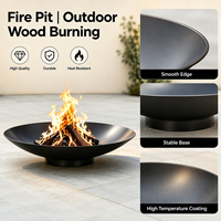 Brasero d'extérieur moderne en acier corten, alimenté au bois, pour décoration de jardin – Fournisseur direct usine