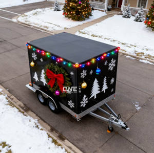 Chariot de nourriture de rue mobile, camion de nourriture rapide, remorque avec équipement de cuisine complet, prix bas pour Noël - Product Image 2