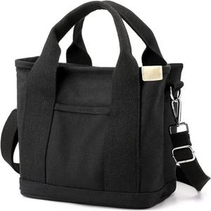 Sac à main en toile multi-poches avec logo personnalisé Sac de shopping en toile Sac à main recyclable pour femmes Sac fourre-tout en toile Sac à bandoulière - Product Image 3