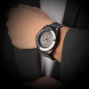 Relógio mecânico de luxo Tellurion 5Bar, relógio de aço à prova d'água com mostrador terrestre, relógio automático espacial, novidade da moda