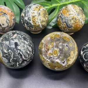 Vente en gros de sphères de jaspe océanique naturel, boules de cristal Druzy, pierres de guérison pour la décoration et les cadeaux de Pâques - Product Image 1