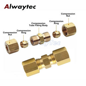 وصول جديد النحاس محول فرامل الهواء موضوع موصل نهاية النحاس ضغط أنبوب المناسب - Product Image 5