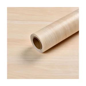 껍질 & 스틱 자체 접착 방수 내유성 벽지 문 책상 가구 표면 리노베이션 장식용 나무 PVC 비닐 필름