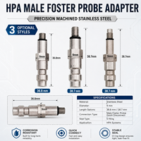 HPA Zimakyfa OEM Acier inoxydable argenté pour accessoires, adaptateur de vanne de distribution de liquide, raccord rapide mâle Foster Probe