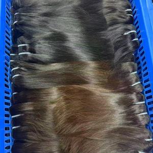 Letsfly - Extensiones de Cabello Humano Vietnamita Virgen de Doble Trama, 12A, Lisas Naturales, Color Marrón Mixto - Product Image 1