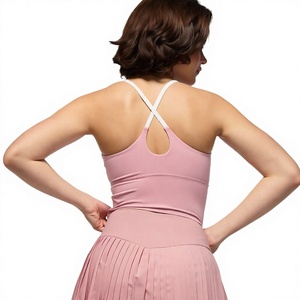 Women Apparel Gym Fitness Sports <b>Top</b> <b>Cross</b> Back Yoga Wear Sexy Open Back Strappy Sports Bra Plus Size Breathable - Product Image 2