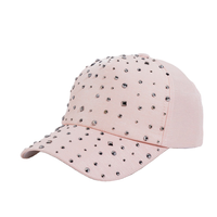 Vente en gros de casquettes de baseball en coton de haute qualité pour femmes Casquettes de sport personnalisées à bord incurvé pailleté pour femmes Style Oxford