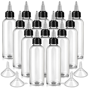 5ml-500ml Squeeze Bottle Transparent Oil Bottles for Hair PET <b>Plastic</b> Refillable Bottles with Twist Top <b>Cap</b> - Product Image 1