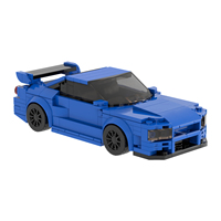MOC4235 Série City Voiture Bleue Modèle Briques DIY Jouets de Construction Éducatifs pour Enfants