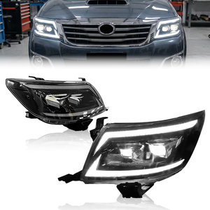 ไฟหน้ารถยนต์ทรงใหม่ 2 เลนส์ สำหรับ Hilux Vigo ปี 2012-2015 ไฟ DRL แบบ Full LED พร้อมอุปกรณ์เสริมไฟหน้า Vigo - Product Image 1