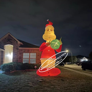 20 Foot Christmas <strong>Inflatable</strong> Giant LED <strong>Grinch</strong> in Santa Suit Airblown <strong>Grinch</strong> <strong>Inflatable</strong> - Product Image 2