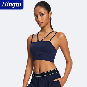 제조업체 액티브 탑스 맞춤 로고 여성 짐 피트니스 운동 요가 브라 78% 나일론 22% 스판덱스 다중 조절 스포츠 브라 - Product Image 6