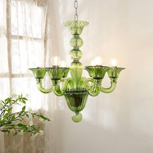 Lampada a Sospensione Vintage Francese Verde Elegante <span class=keywords><strong>Candelabro</strong></span> di Design per Soggiorno Camera da Letto Ristorante Fornitura ODM Misure Media Grande - Product Image 3