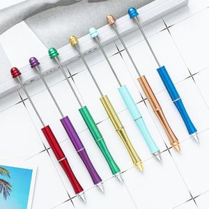 Promosi Diy Bead Refils pena kosong tambahkan hadiah manik Untuk jimat lucu pulpen logam manik-manik pena - Product Image 5