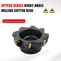 Tête de fraiseuse indexable CNC à haute précision 3PTF 90 degrés, personnalisable pour fraiseuse à face 3PKT1505