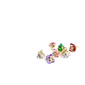 14K mạ vàng và bảo quản màu sắc Zircon Rose Flower Mặt dây chuyền, hmade DIY vòng cổ, vòng đeo tay, đồ trang sức, bông tai, đồ trang trí - Product Image 1