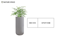 Grand pot de fleurs suspendu en fibre de verre durable de forme ronde pour jardin - Écologique, léger, taille personnalisable