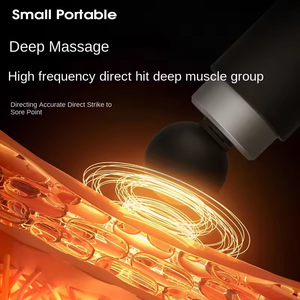 Mini pistola masajeadora de percusión caliente/fría de mano IPX6 impermeable inalámbrico vibración calor masaje 3 horas carga rápida para el cuerpo - Product Image 4