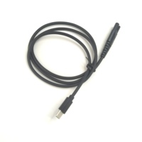 DC 5V/9V/12V 0.8-meter USB 2-core Type-C ke Kabel Daya Figure8 C7 2 Pin, Kabel Pengisian Daya PD untuk Alat Kecantikan Elektrik.