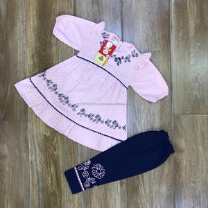 Chemise brodée à rayures et à pois pour femmes, pantalon en coton design décontracté, à la mode - Product Image 4