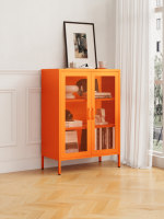Buffet moderne en métal grillagé, 8 couleurs, pieds hauts, compatible robot aspirateur, 800x400x1015mm, rangement pour salon