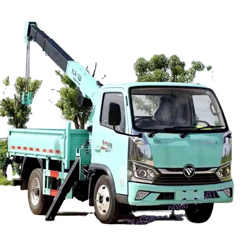 Foton Mini guindaste móvel hidráulico de 2 toneladas com lança telescópica montada em caminhão