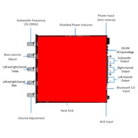 Carte d'amplificateur de puissance numérique 50W*2+100W ZK-TB21 TPA3116D2 avec audio AUX 2.1 canaux et module amplificateur de subwoofer stéréo BT