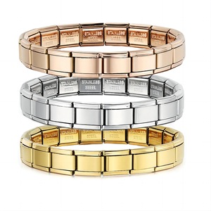 Bracciale <span class=keywords><strong>Charm</strong></span> Italiano Trendy Direttamente dalla Fabbrica, Placcato Oro 18K in Acciaio Inossidabile, Vendita all'Ingrosso - Product Image 1
