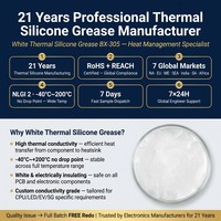 Pâte Thermique Haute Conductivité -40°C à 200°C Sans Point de Coulissement Isolante Électriquement pour Stations de Base 5G, Chargeurs de Véhicules Électriques, Onduleurs Solaires (OEM)