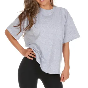 여성용 도매 두꺼운면 헐렁한 T 셔츠 무료 배송 그래픽 T 셔츠 블랙 플러스 사이즈 티셔츠 여성