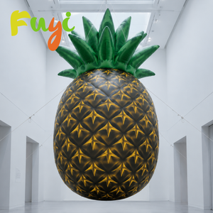 Offre Spéciale Livraison Rapide Installation Artistique Géante Gonflable Ananas Sombre avec <span class=keywords><strong>Couronne</strong></span> Verte pour Expositions en Galerie - Product Image 1