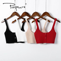 R30279S 2022 Wholesale Hot <strong>Selling</strong> Summer New Style Fashion Pure Color Knitted Strap Slim-fit Vest <strong>Top</strong> Women tank <strong>Tops</strong> Blouses