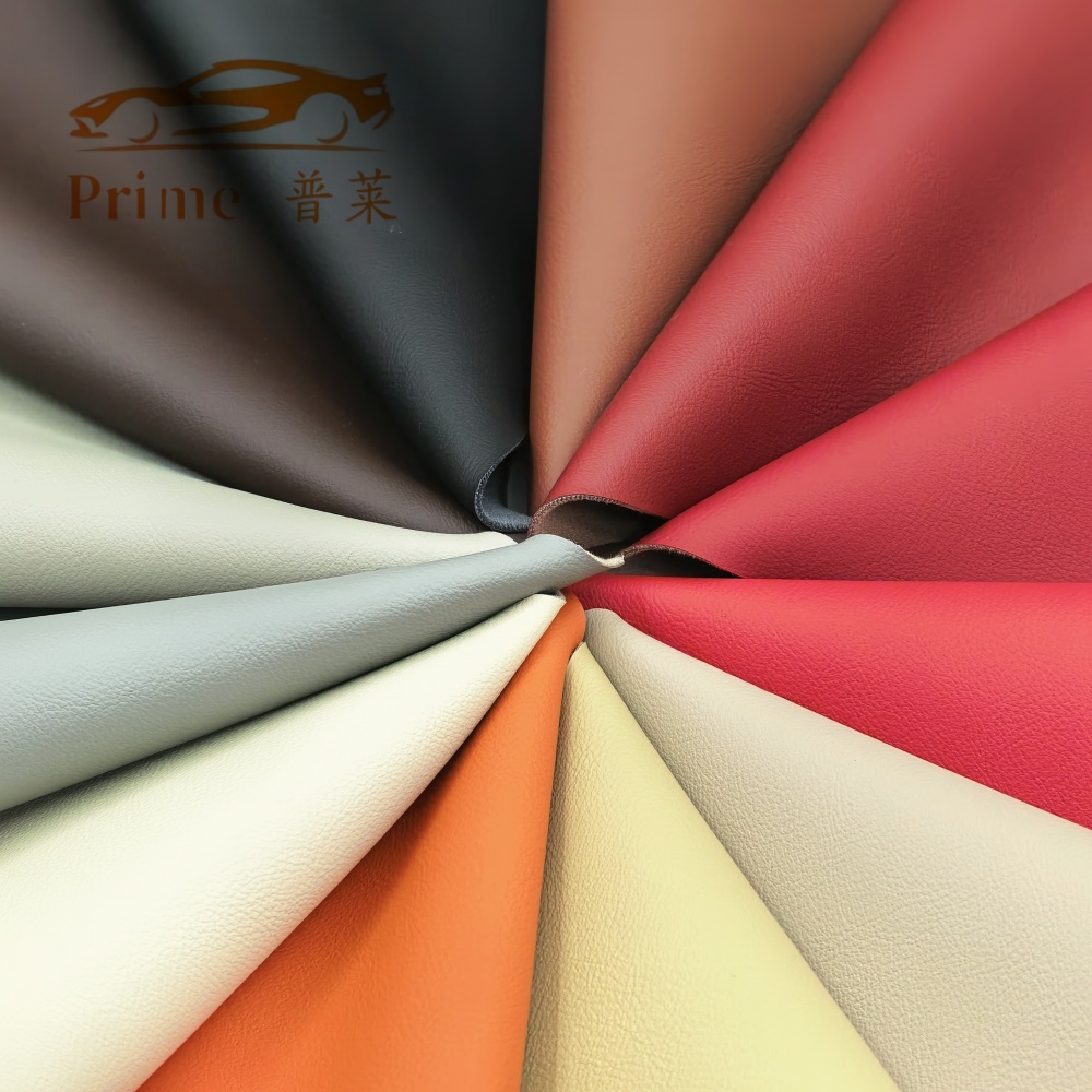 Car Seat Furniture Upholstery Leather Fabric PU Synthetic Nappa Texture Leather Flame Retardant Custom Color Manufacturer Price