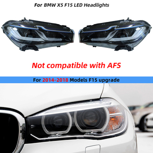 유광 LED 헤드램프 BMW X5 F15 2014-2018 전조등 업그레이드 12V 자동차 액세서리 헤드라이트 bmw X5 F15 헤드라이트 세트 - Product Image 6