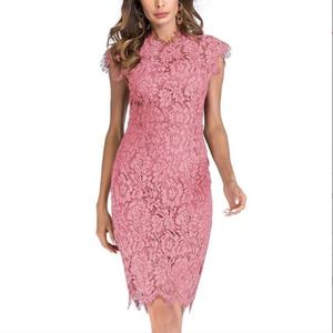 Vestidos de Encaje Blanco Sexy para Mujer, Moda de Verano, Ajustados, de Color Sólido, Vintage, Bordados, con Aberturas, Elegantes, Básicos - Product Image 2