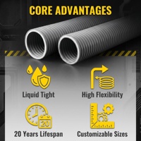Tubería Eléctrica Metálica para Cables, Manguera de Acero Galvanizado con Recubrimiento de PVC, Conducto Flexible Hermético para Líquidos, Venta al Por Mayor de Fábrica
