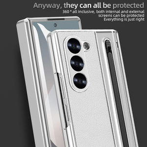 VIETAO PU in pelle Z piegare 7 custodia per telefono cellulare con penna per <span class=keywords><strong>Samsung</strong></span> <span class=keywords><strong>Galaxy</strong></span> Z piega 7 6 5 4 <span class=keywords><strong>3</strong></span> custodia con pellicola protettiva dello schermo anteriore - Product Image 3
