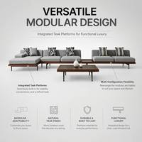 Ensemble de canapés d'extérieur en forme de L, modernes, durables et lavables, pour utilisation au bord de la piscine et dans la cour