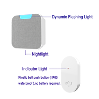 Kit de sonnette intelligente auto-alimentée OEM ODM pour villa, hôtel, appartement, sonnette personnalisée avec logo OEM, sonnerie avec lumière LED nocturne, bouton IP65