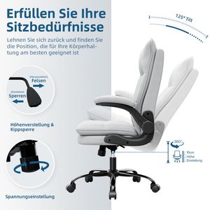 SEDIA DIREZIONALE ERGONOMICA XXL CON COMFORT PREMIUM GRIGIO - Product Image 3