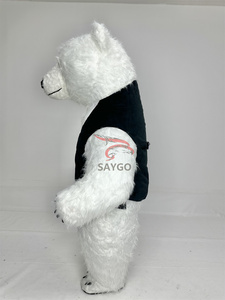 Giacca nera mascotte pelose <span class=keywords><strong>orso</strong></span> polare CE 2.6m <span class=keywords><strong>orso</strong></span> polare costumi mascotte <span class=keywords><strong>orso</strong></span> polare gonfiabile <span class=keywords><strong>orso</strong></span> polare Panda mascotte Costume <span class=keywords><strong>cartone</strong></span> <span class=keywords><strong>animato</strong></span> - Product Image 3