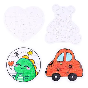 Custom Blank Colored Image Puzzle Paper Printing Children's Handmade DIY Graffiti Art Painting Small Puzzles Toy For Kids