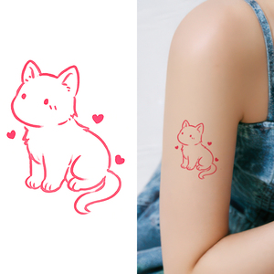 <span class=keywords><strong>Tatuaggi</strong></span> temporanei colorati adesivi piccolo gatto simpatico cartone animato tatuaggio impermeabile per la gamba del braccio del viso - Product Image 1