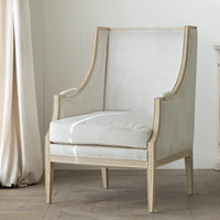 Canapé en bois massif de style français vintage, chaise élégante de détente pour la maison, l'hôtel, le bar, le salon, meubles de salon