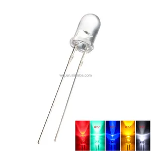 5 mét siêu sáng LED Diode vòng ống kính rõ ràng trắng vàng màu xanh lá cây màu xanh đỏ Dip LED siêu cao độ sáng Diode 5 mét Led