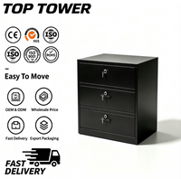 Meuble de rangement de bureau multi-tiroirs en acier avec serrure numérique personnalisable pour l'organisation de documents et d'affaires