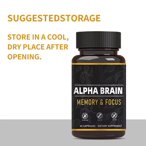 Nhãn hiệu riêng Bộ nhớ tăng cường nootropics não chăm sóc sức khỏe bổ sung hỗ trợ tâm trí tập trung năng lượng tinh thần tập trung - Product Image 3